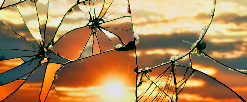 Broken Mirror/Evening Sky by Bing Wright